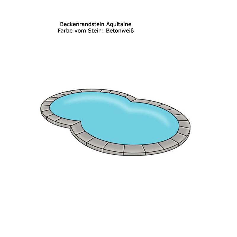 Beckenrandsteine Aquitaine Achtformbecken 4,70 x 3,00 m