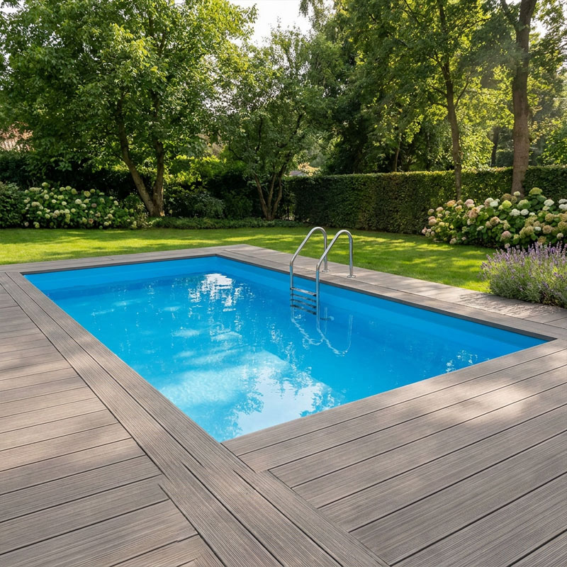 Isotherm-Pool Set | 6,00 x 3,00 x 1,50 m | inkl. V2A Leiter | wärmeisolierend & montagefreundlich