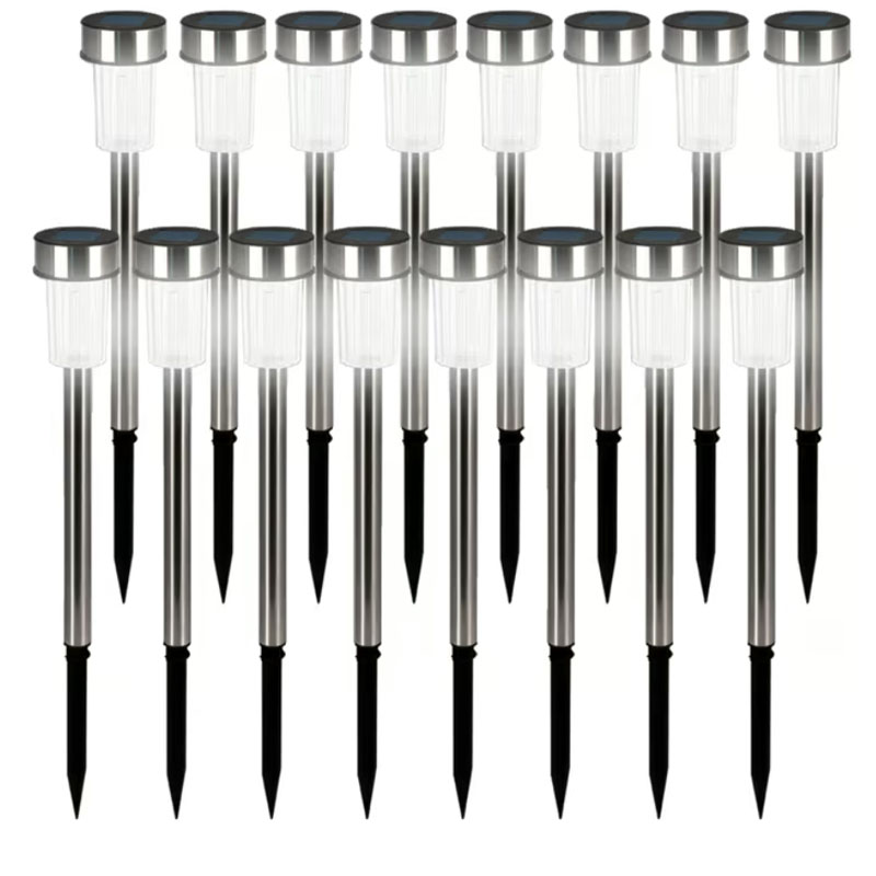 LED Solarleuchte 16er-Set | Edelstahl