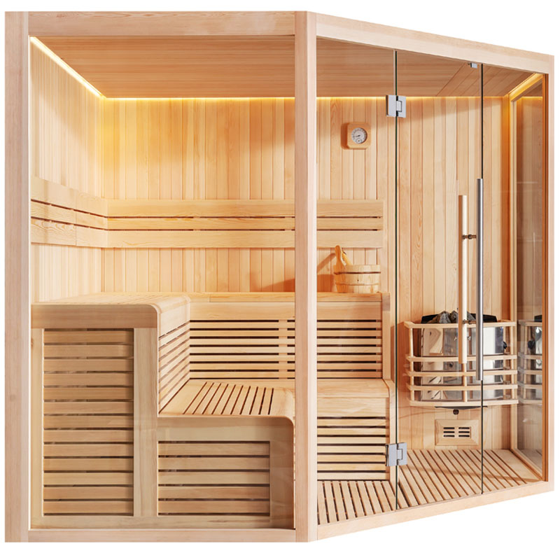 AWT Sauna E1806XL Pinienholz 240 x 240 x 210 cm ohne Ofen