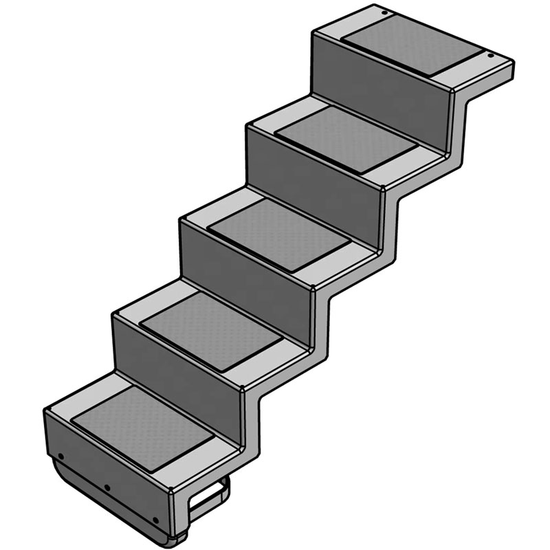 Pooltreppe Eleganz 60 L Für Beckentiefe 111-134 cm