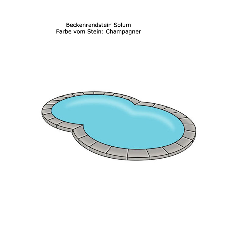 Beckenrandsteine Solum Achtformbecken 4,70 x 3,00 m