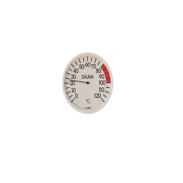 Sauna Thermometer weiß rund