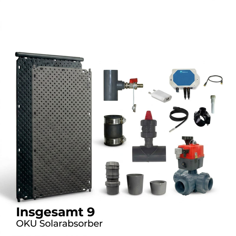 OKU Solarabsorber Komplettset bis 18 m² WiFi