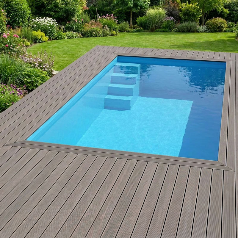 Styropor-Pool Set mit Treppe Variofit 58 cm | 6,00 x 3,00 x 1,50 m | freistehend oder eingebaut | 4 Poolfolien zur Auswahl & UV-beständig