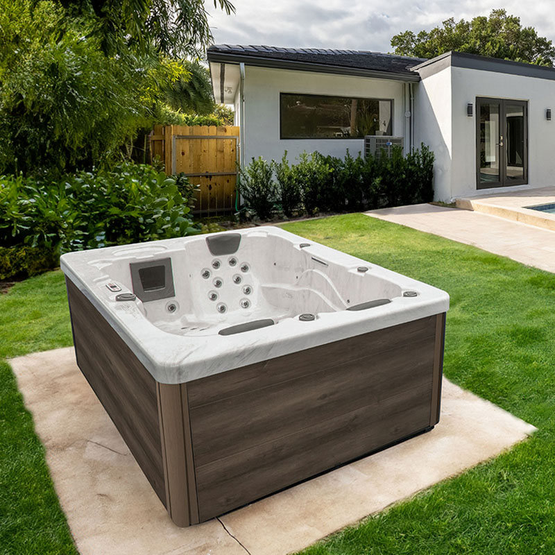 Outdoor Whirlpool Marble Pure 210 x 160 x 80 cm Nussbaum