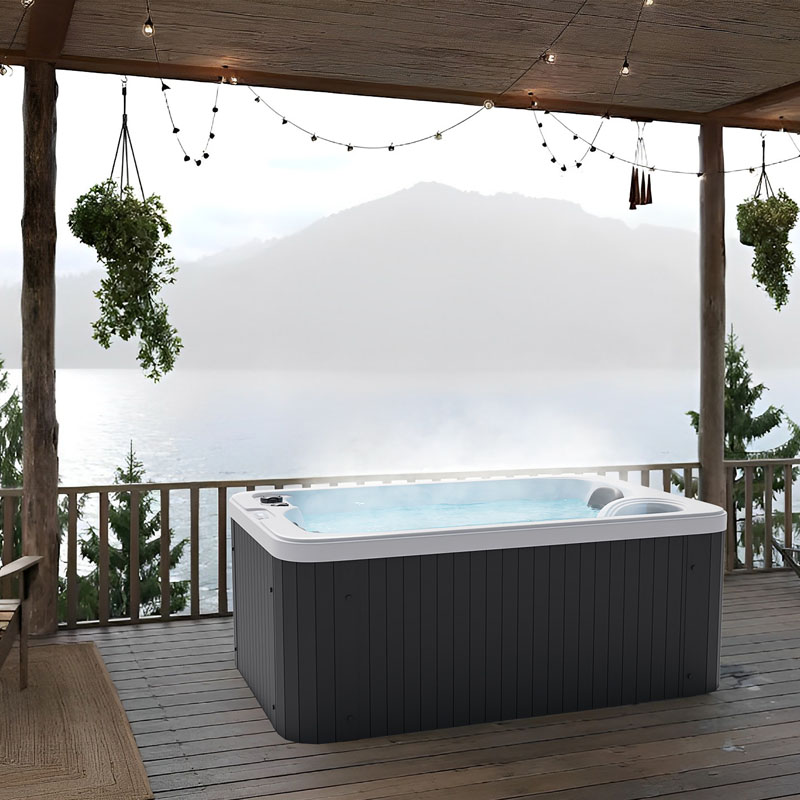Outdoor Whirlpool Split White Marble 175 x 115 x 70 cm