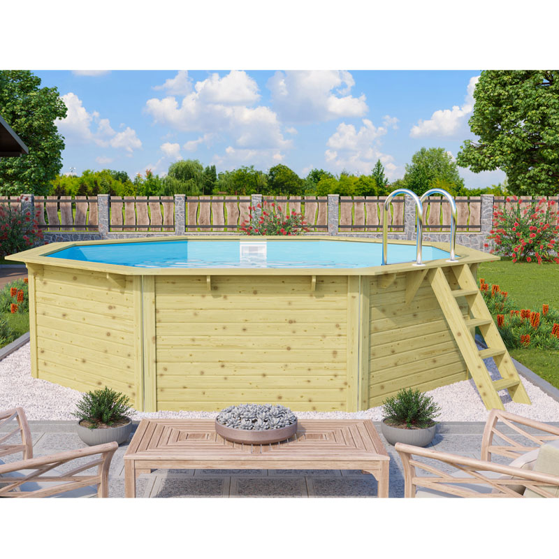 Trend Holzpool Set Achteck 4,70 x 4,70 x 1,21 m