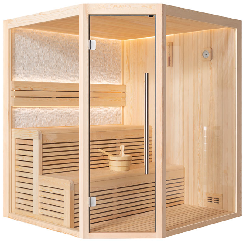 AWT Sauna E1811B Pinienholz 160 x 160 x 210 cm