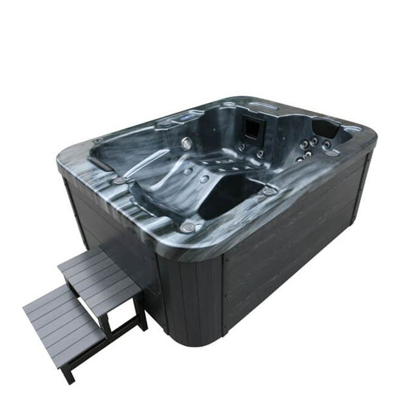 Outdoor Whirlpool Black Marble 210 x 160 x 80 cm