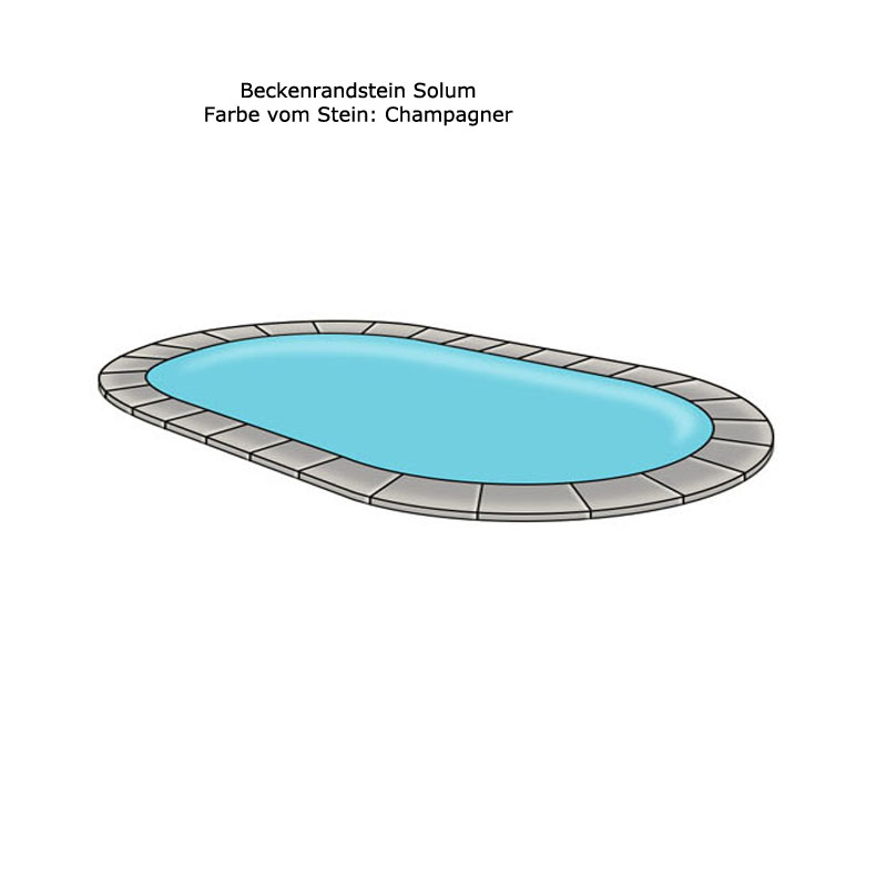 Beckenrandsteine Solum Ovalbecken 4,90 x 3,00 m