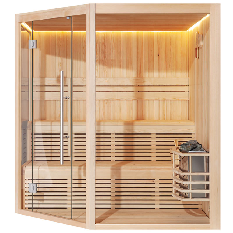 AWT Sauna E1801XL Pinienholz 200 x 200 x 210 cm ohne Ofen