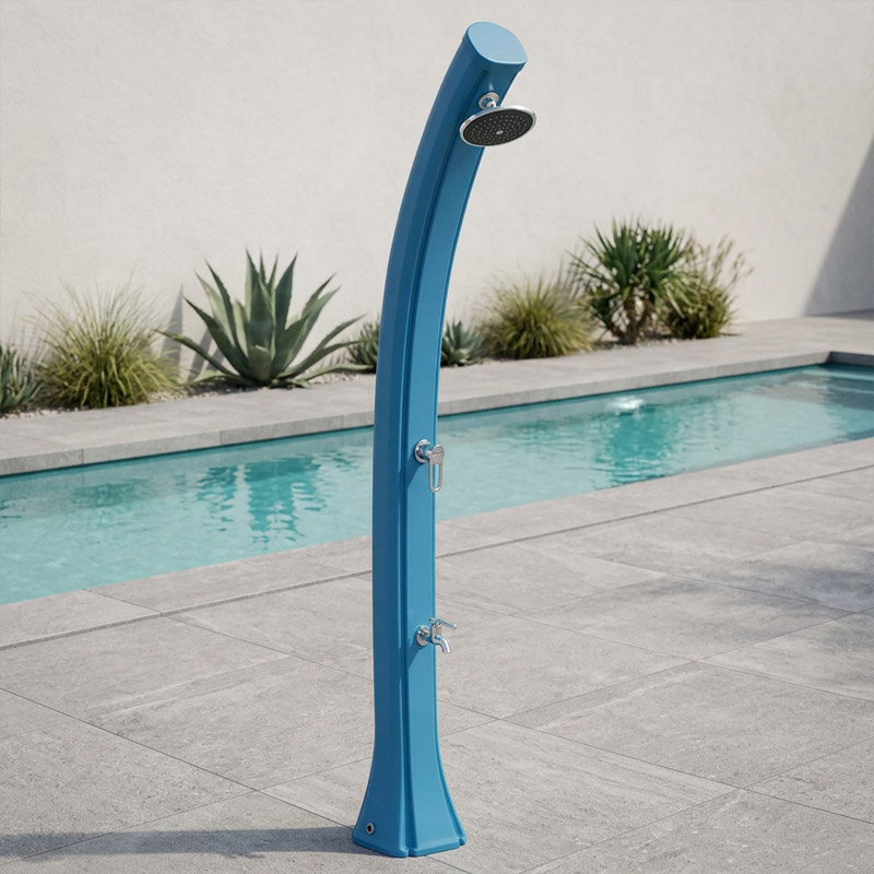 Solardusche 44 L mit Fuß Wasserhahn