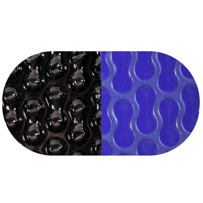 Solarfolie blau/schwarz GeoBubble 400 mµ Oval ohne Randverstärkung