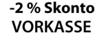 Vorkasse 2% Skonto