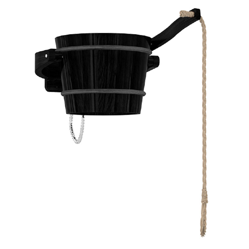 Sauna Schwalleimer schwarz 18 Liter