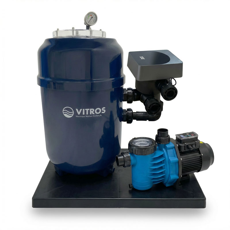 Sandfilteranlage Vitros mit iWash und Badu Alpha Eco Soft
