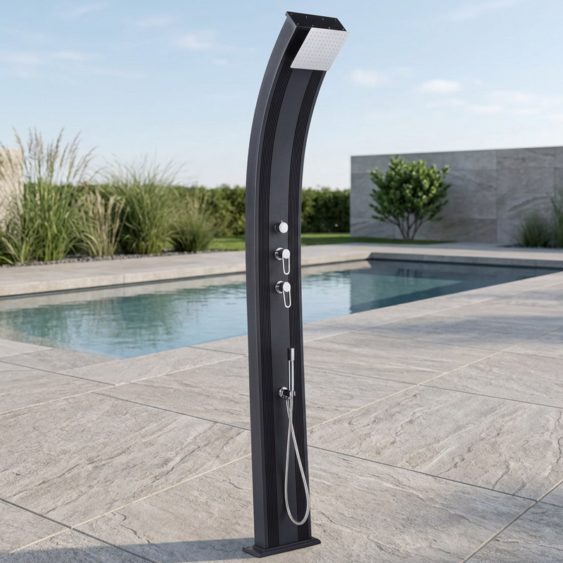 Gartendusche DADA Curve Aluminium Hybriddusche Solardusche 40L