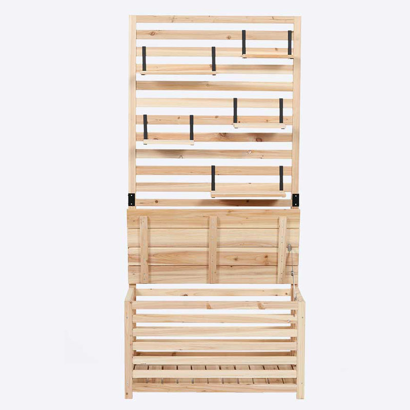 Sichtschutz-Bank mit Stauraum 80 x 40 x 171 cm