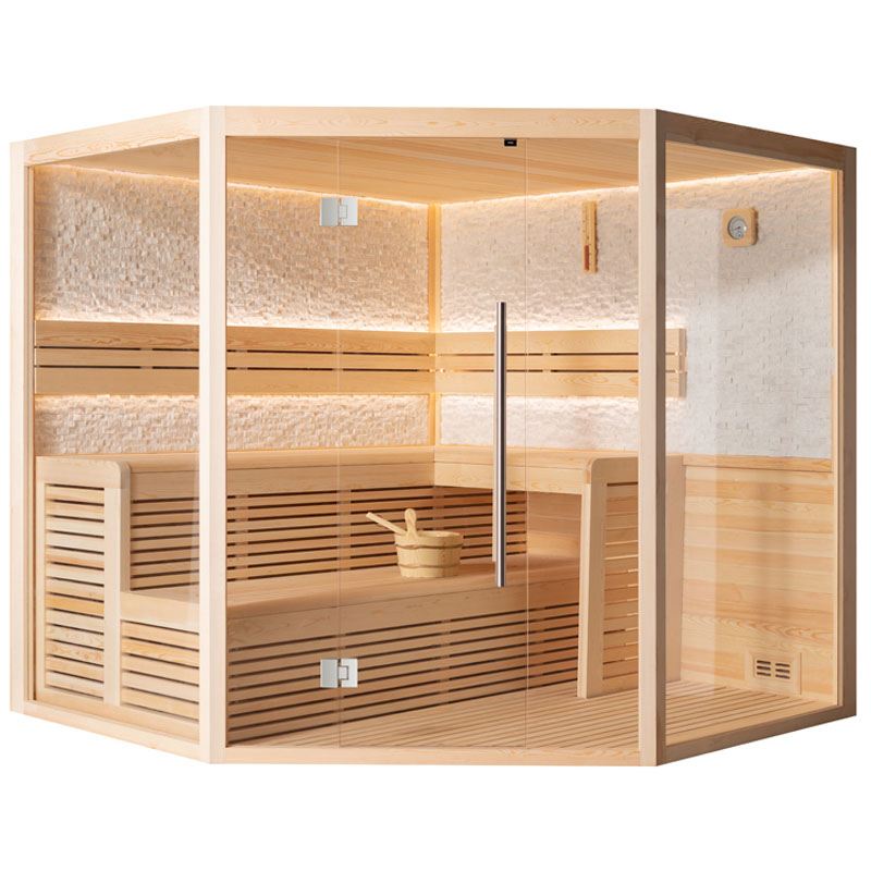 AWT Sauna E1816A Pinienholz 220 x 220 x 210 cm