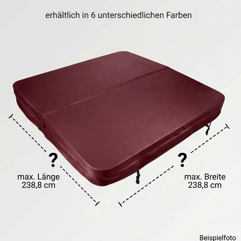 Whirlpoolabdeckung auf Maß 12,5 - 7,5 cm Materialstärke