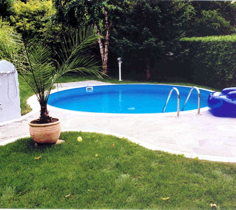 Stahlwand Rundpool Set 3,50 x 1,20 m 0,8 mm blau