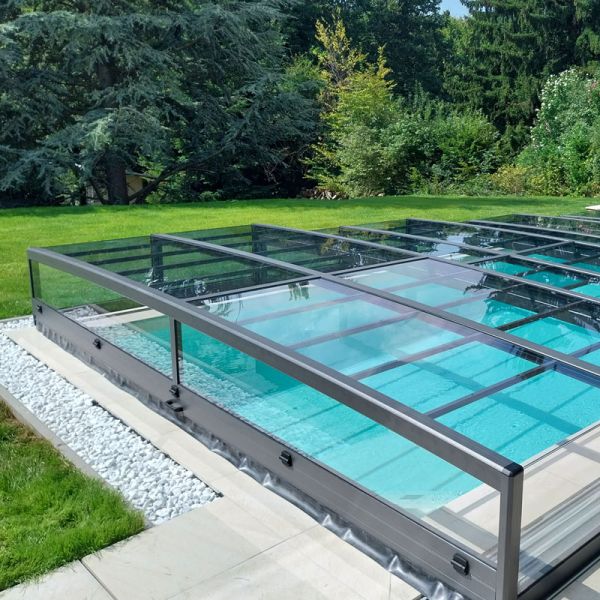 A1 Poolüberdachung Luxus Trio 6,58 x 3,80 m