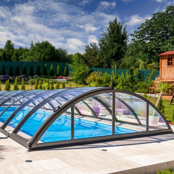 Albixon Poolüberdachung Klasik Clear C 501 x 1060 cm