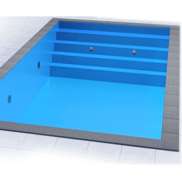 Styropor Pool Set 7 x 3,5 x 1,5 m Treppe Deluxe