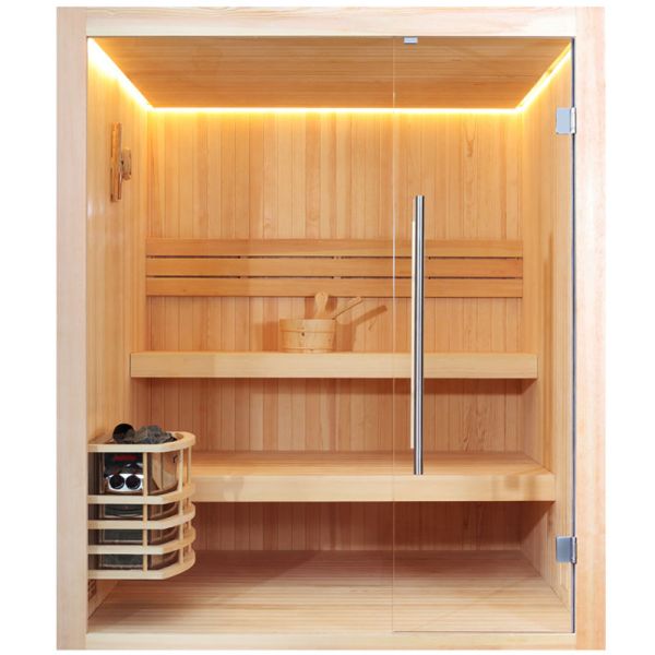 AWT Sauna E1802 Pinienholz 180 x 180 x 210 cm ohne Ofen