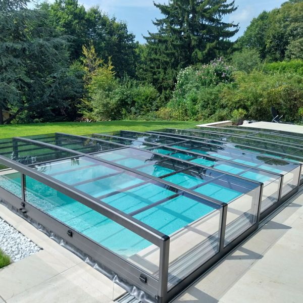 A1 Poolüberdachung Luxus Trio 8,55 x 4,32 m