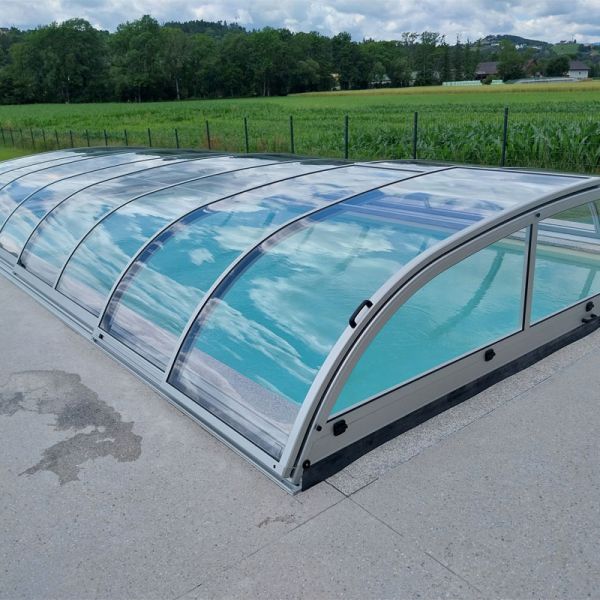 A1 Poolüberdachung ECO Smart Clear 8,32 x 4,32 m