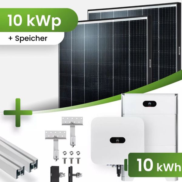 PV Komplettset Ja Solar Huawei 10 kW mit 10Kw Speicher