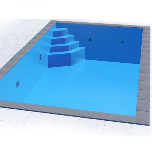 Styropor Pool Set 7 x 3,5 x 1,5 m Ecktreppe Smaragd