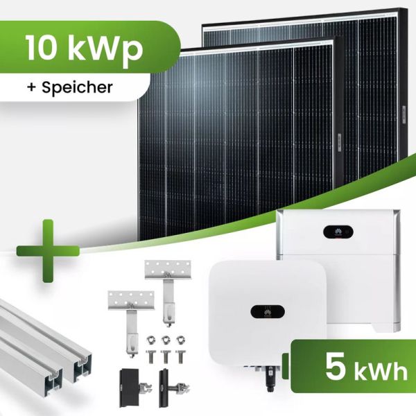 PV Komplettset Ja Solar Huawei 10 kW mit 5 kW Speicher