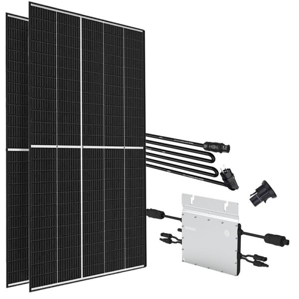 Offgridtec Balkonkraftwerk 850W Trina Solar Vertex S Mini-PV Solaranlage