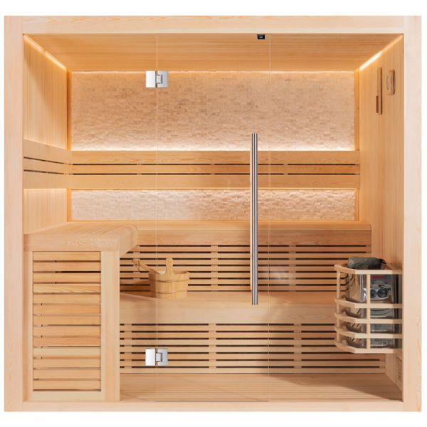 AWT Sauna E1812A Pinienholz 220 x 200 x 210 cm ohne Ofen