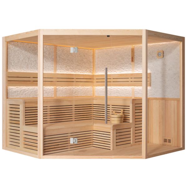 AWT Sauna E1816XL Pinienholz 240 x 240 x 210 cm ohne Ofen