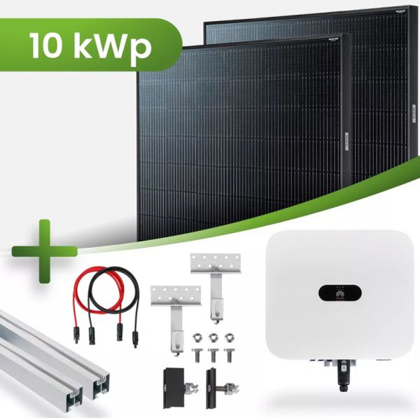 PV Komplettset Ja Solar 10 kW Full Black Schrägdachmontage